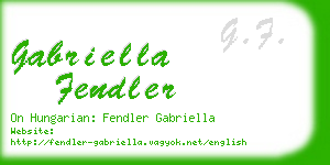 gabriella fendler business card